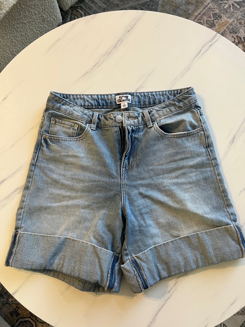Vintage Light Wash Denim Shorts